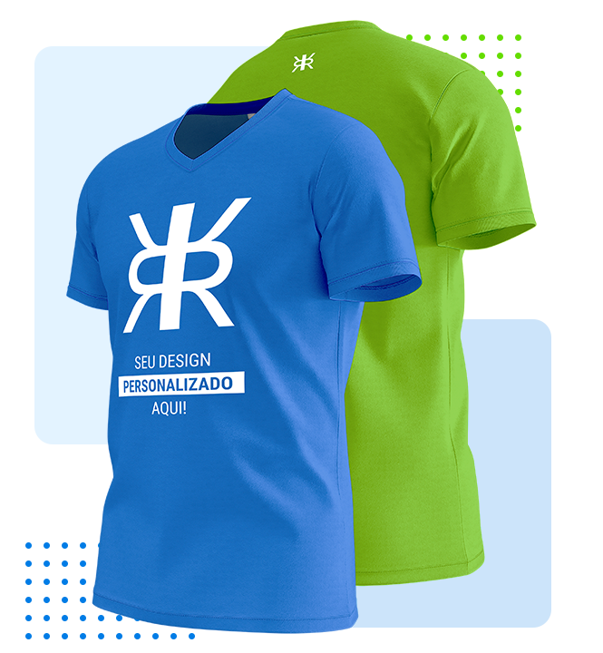 foto de duas blusas uma azul e outra verde