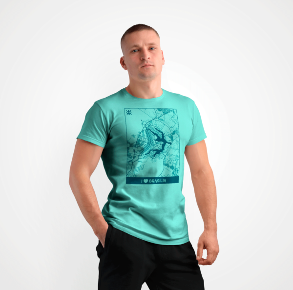 Camiseta Rezgatte I Love Brasília – Verde Montevidéu