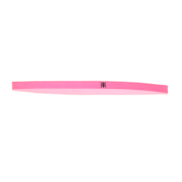 Fita de cabeça em elástico com silicone – Rosa